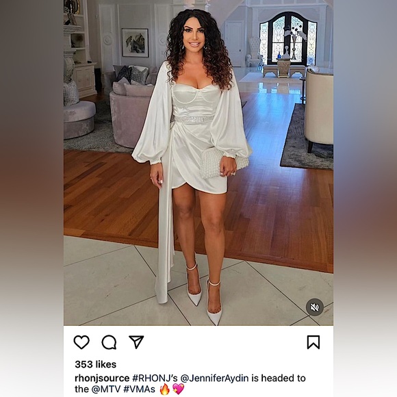 Bronx and Banco NWOT Lana Bridal White Rhinestone Corset Wrap Dress Sz M 4-6 - Picture 3 of 17